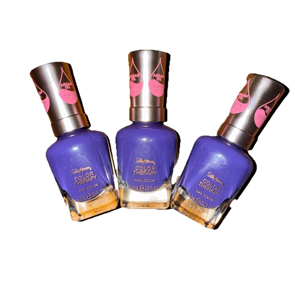 3x Sally Hansen Color Therapy Nail Polish with Argan Oil #400 Confident Queen